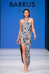 SEQUIN INLAID DRESS WITH CHEST AND SLIT DETAIL - Barrus London